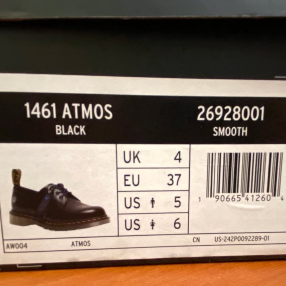 Dr. Marten's 1461 ATMOS LEATHER OXFORD SHOES JAPAN EXCLUSIVE COLLAB with UNITED - Picture 6 of 9